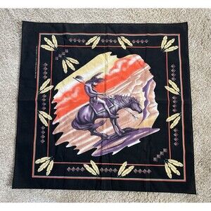 Vtg Native American Horse Southwestern Motorcycle Bandana Scarf USA RN15187